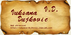 Vuksana Dujković vizit kartica